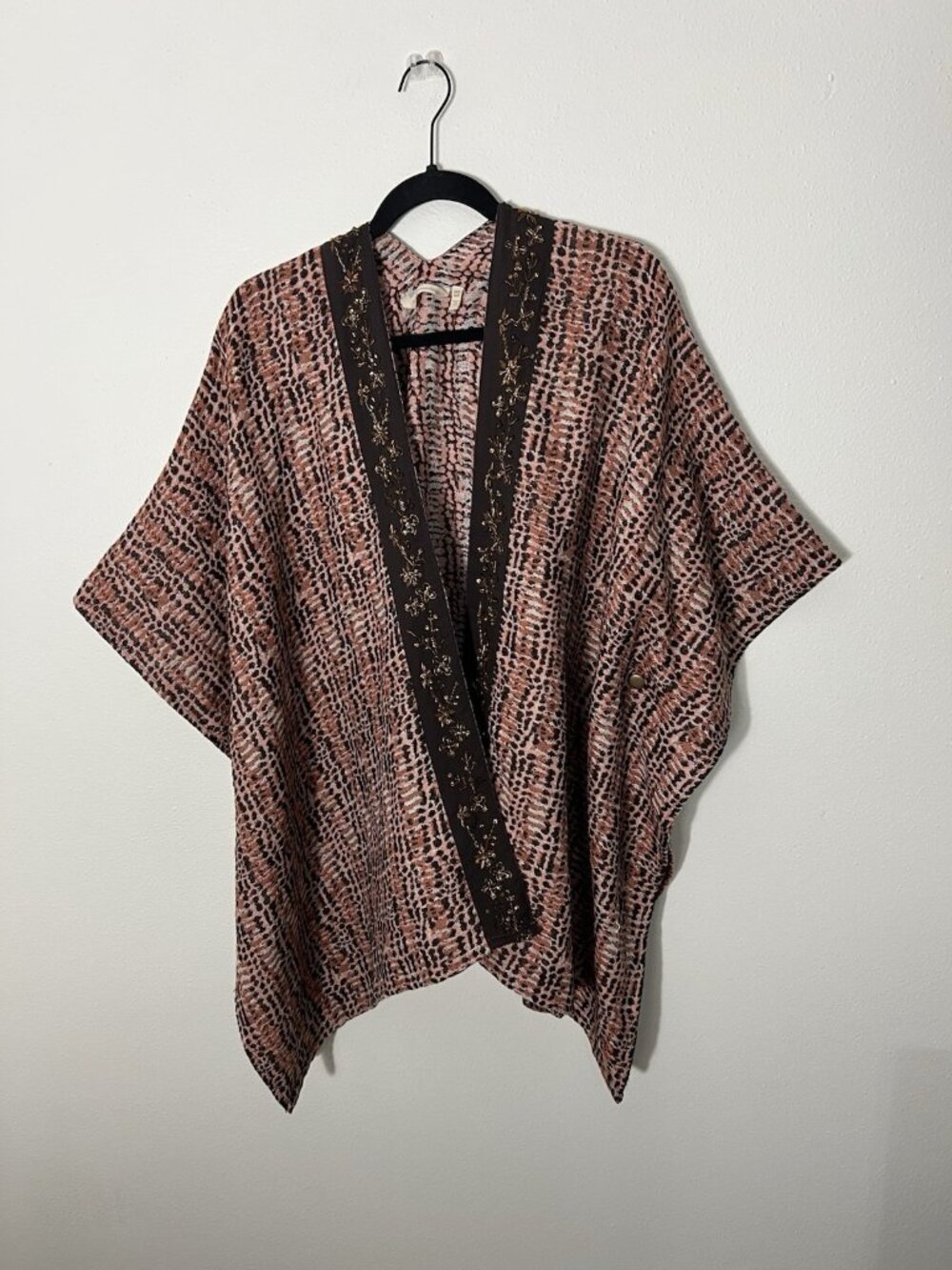 SOFT SURROUNDINGS Korra Tweed Beaded Detail Wrap Size OS